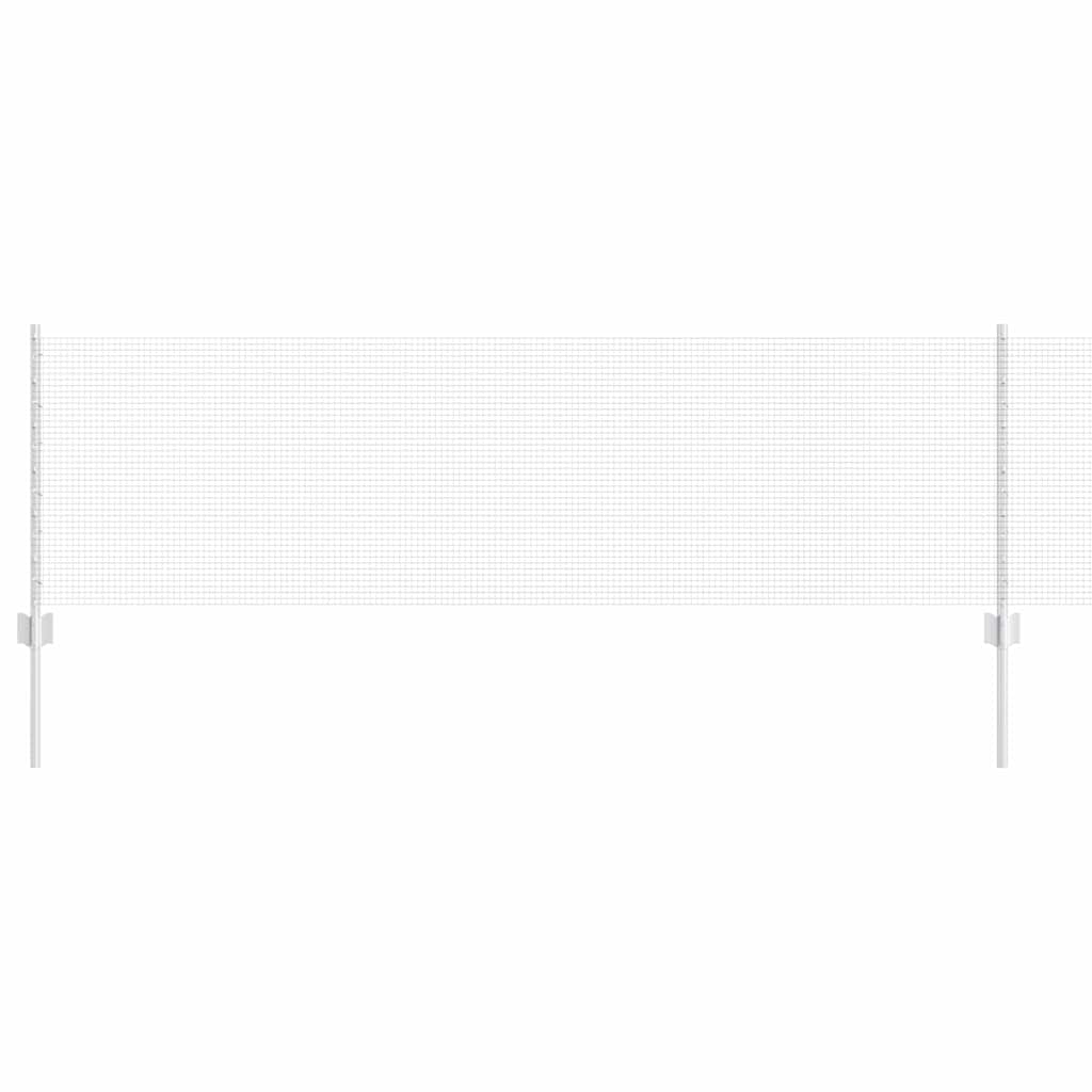 vidaXL Φράκτης με 11 Υ πόδια Ασημένιο 0.6x25 μ Ατσάλι