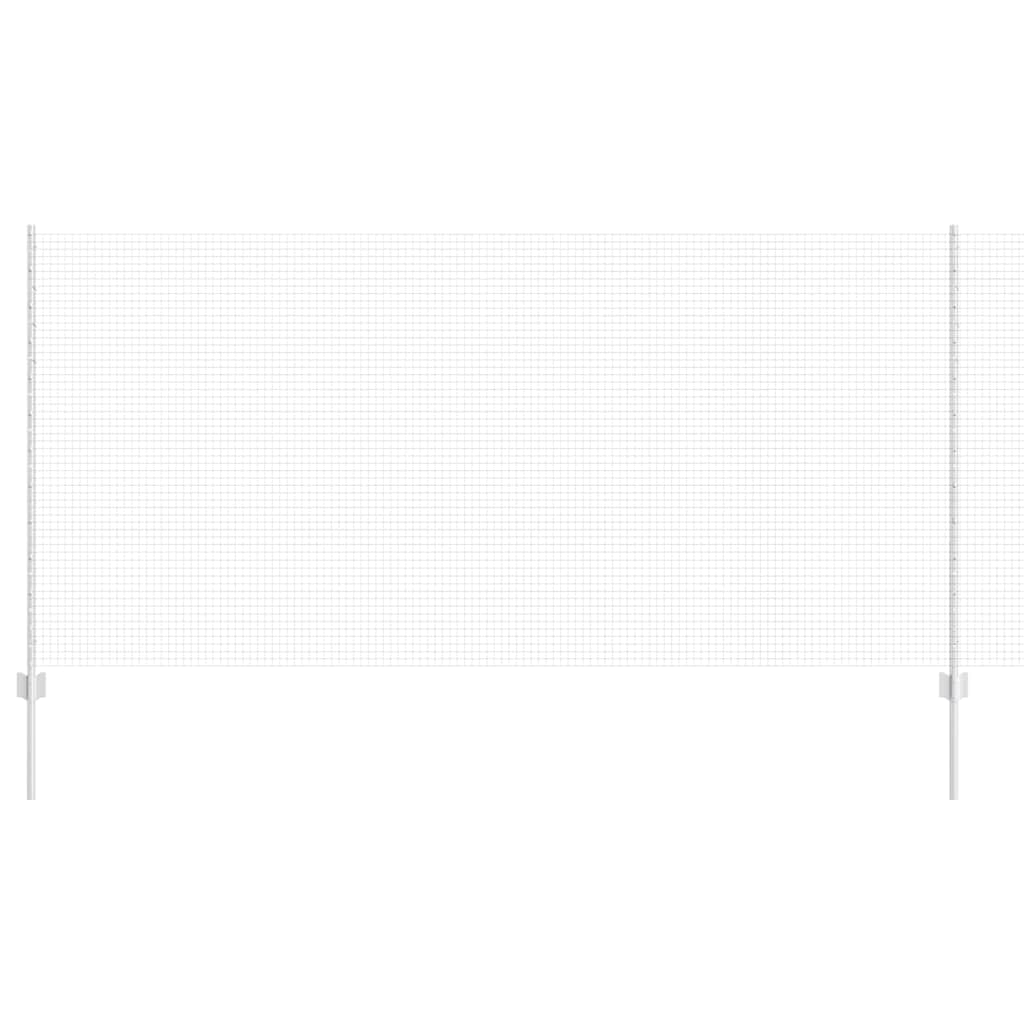 vidaXL Περίφραξη από Συγκολλητό Σύρμα με 22 Πόλους Ασημί 1.2x25 μ Χάλυβας