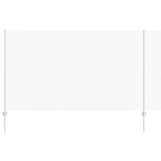 vidaXL Συρματόπλεγμα με 22 Στυλό Ασημί 1,4 x 25 μ Χάλυβας