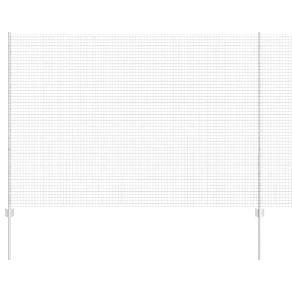vidaXL Συρματοπλέγμα με 22 αναρτημένες στήλες Ασημί 1.6x25 μ Ατσάλι
