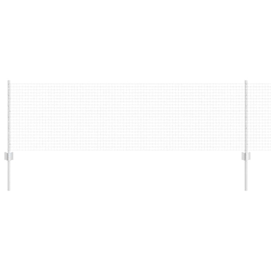 vidaXL Φράχτης Από Σφυρηλατημένο Συρμά με 22 Στήλες Ασημί 0.6x50 μ Χάλυβας