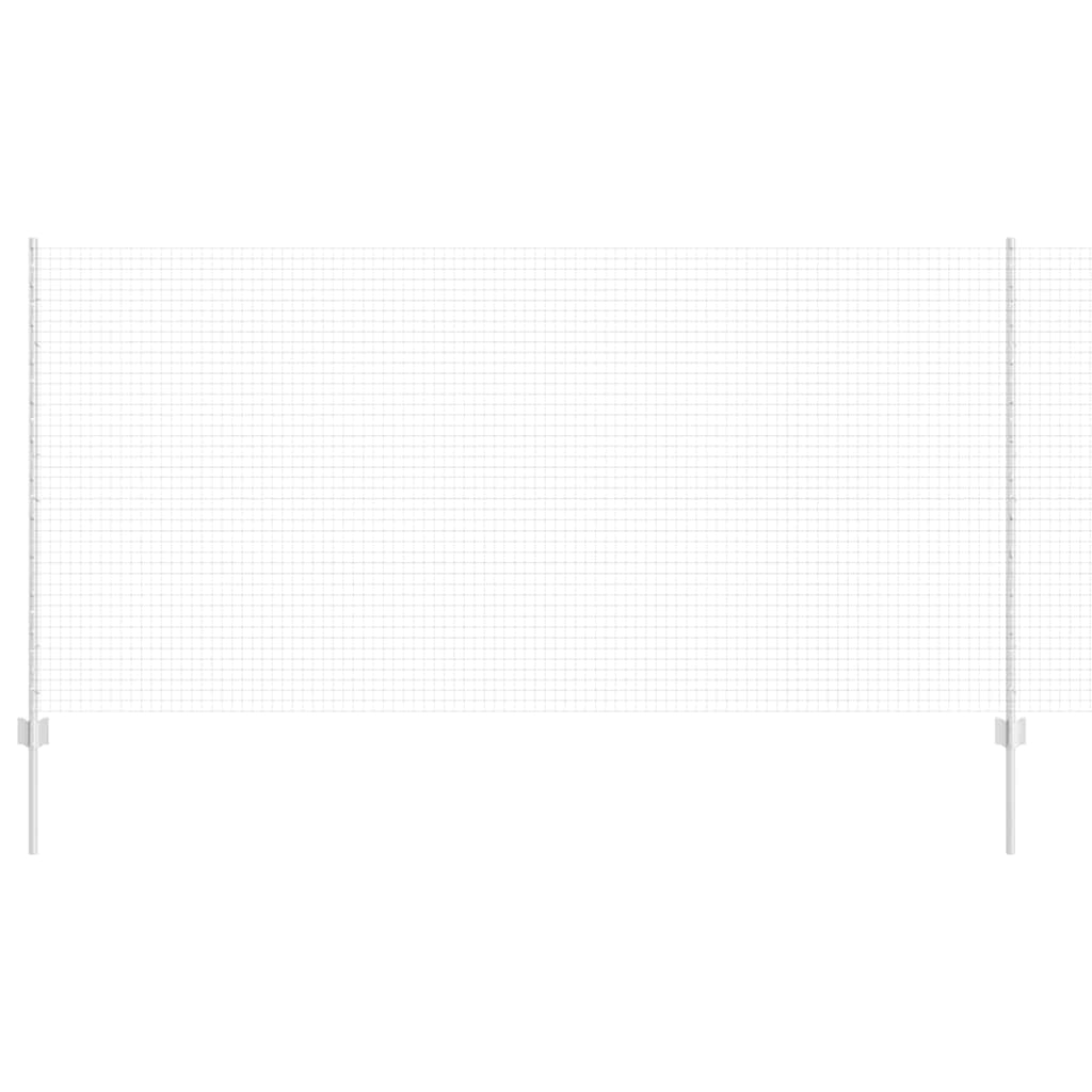 vidaXL Γαλβανισμένος Συρμάτινος Φράχτης με 44 Σωλήνες Ασημί 1.2x50 μ Ατσάλι