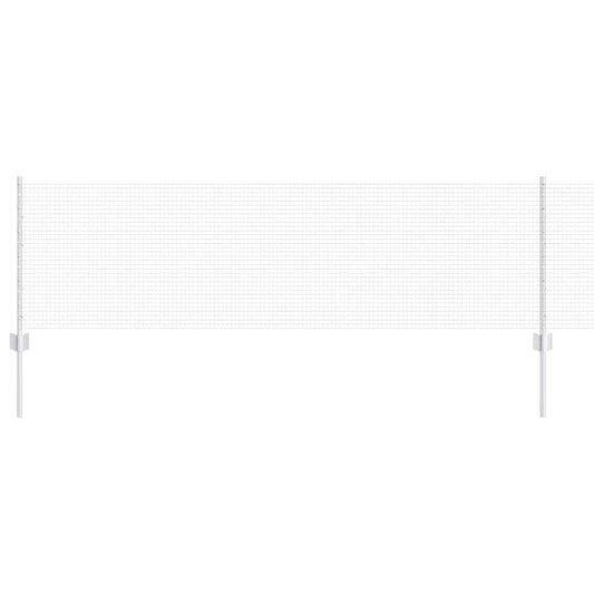 vidaXL Γαλβανισμένος συρμάτινος φράκτης με 44 U Posts ασημί 0.6x100 μ ατσάλι