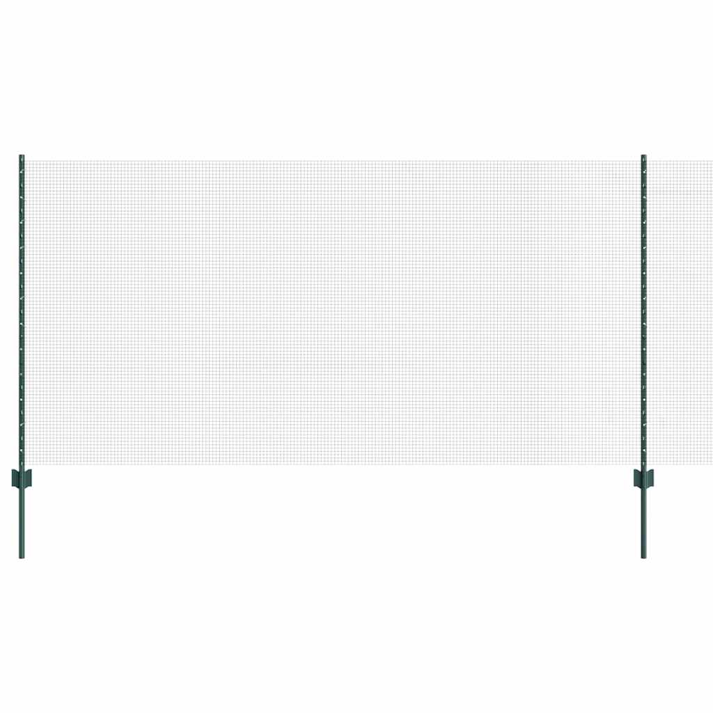 vidaXL Συρματόπλεγμα με Στυλίς 10 x 1,2 μ PVC-Επικαλυμμένο Ατσάλι