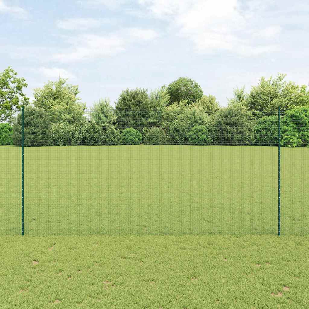 vidaXL Συρματόπλεγμα με Στυλίς 10 x 1,6 m PVC-Επικαλυμμένο Ατσάλι