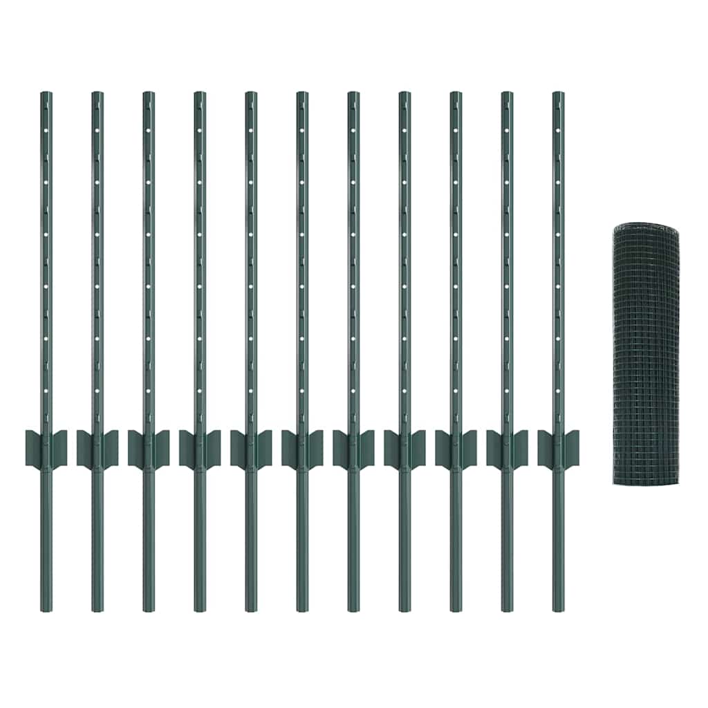 vidaXL Φράχτης από Συρματόπλεγμα για Κοτόπουλα Σετ 2 Πράσινος