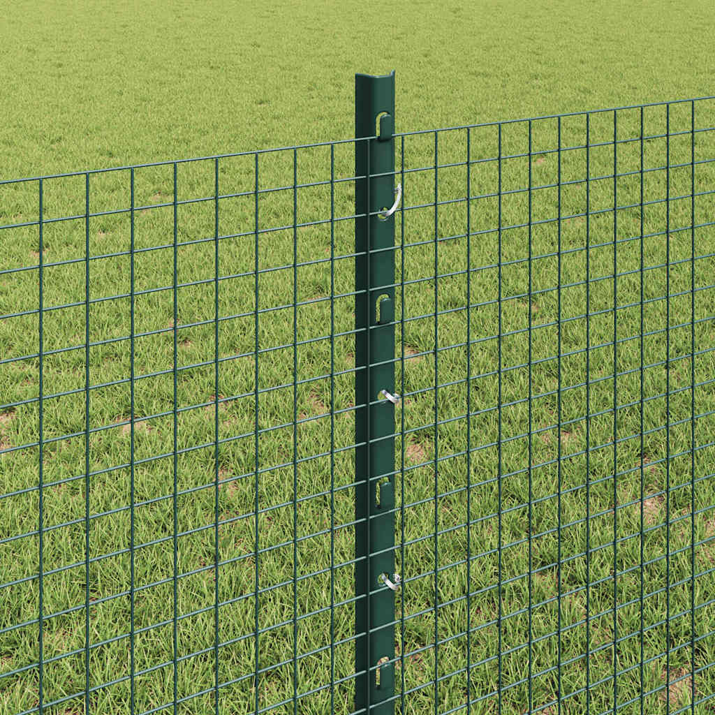 vidaXL Συρματόπλεγμα με Στυλίς 25 x 0,8 m PVC-Επικαλυμμένο Ατσάλι