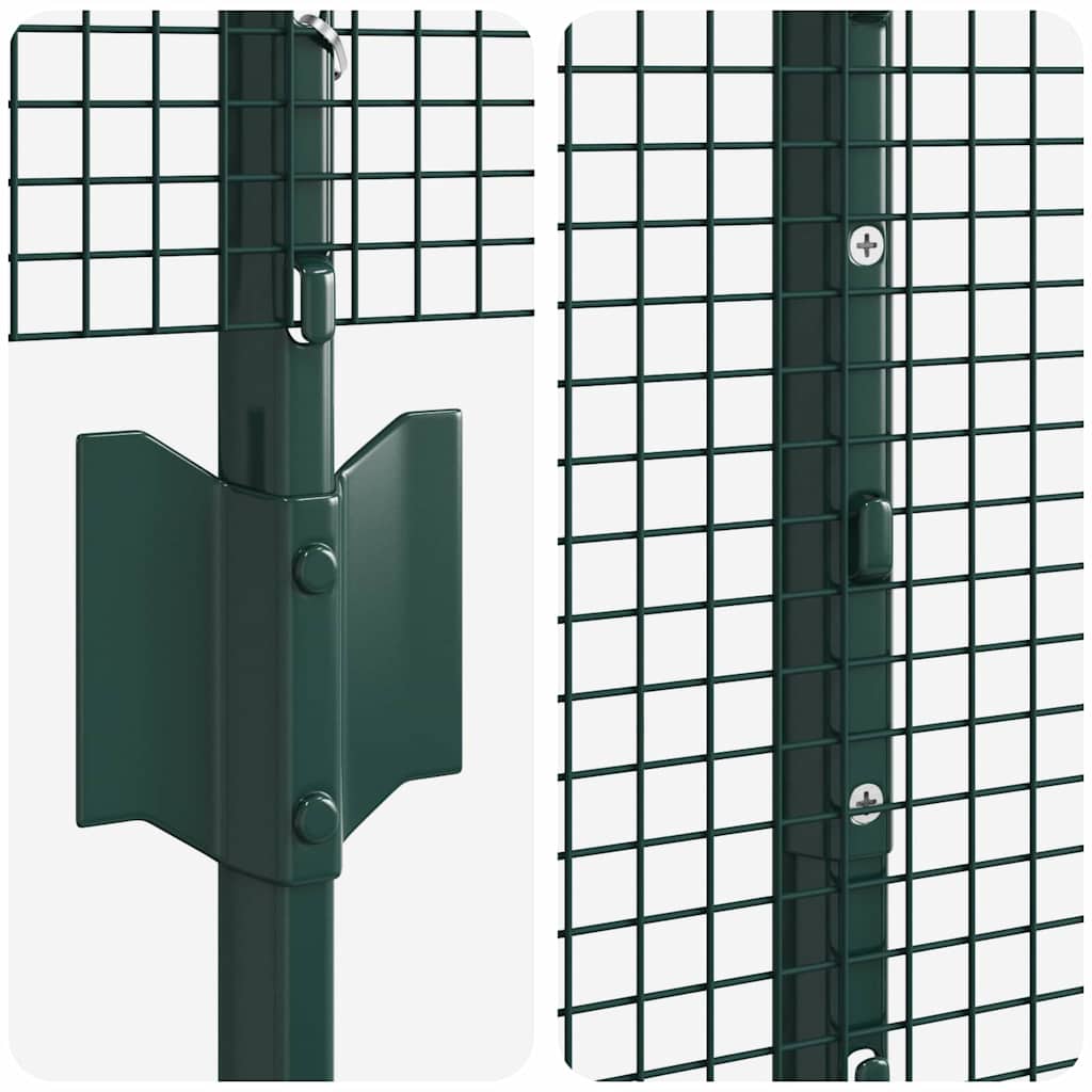 vidaXL Συρματόπλεγμα με Στυλίς 25 x 1,6 μ PVC-Επικαλυμμένο Ατσάλι