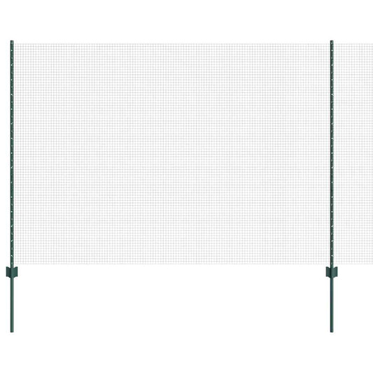vidaXL Συρματόπλεγμα με Στυλίς 25 x 1,6 μ PVC-Επικαλυμμένο Ατσάλι