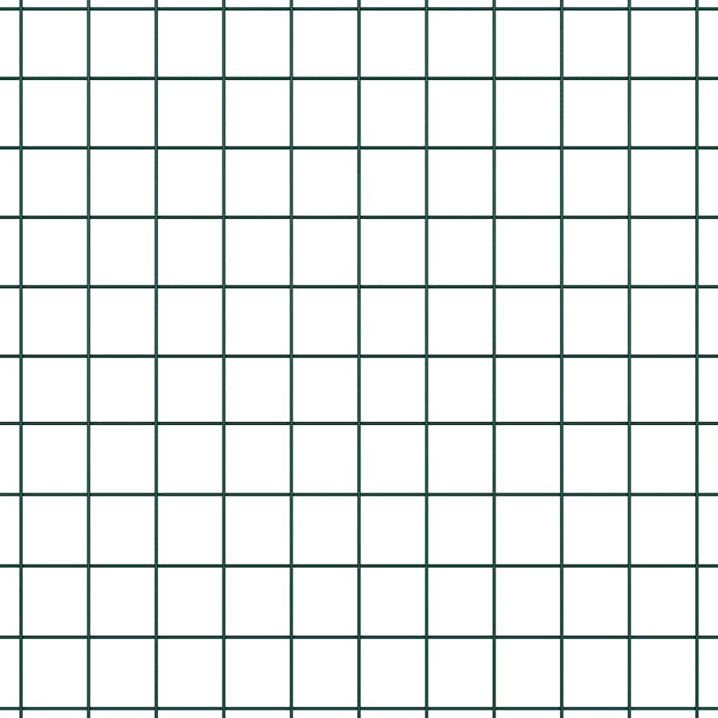 vidaXL Welded Wire Fence with 22 U Posts Πράσινος 0.4x50 μ Χάλυβας