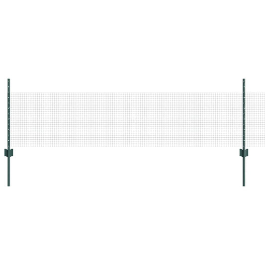 vidaXL Φράκτης Συρματοπλέγματος με 22 U Στυλίλια Πράσινο 0.5x50 μ Μέταλλο