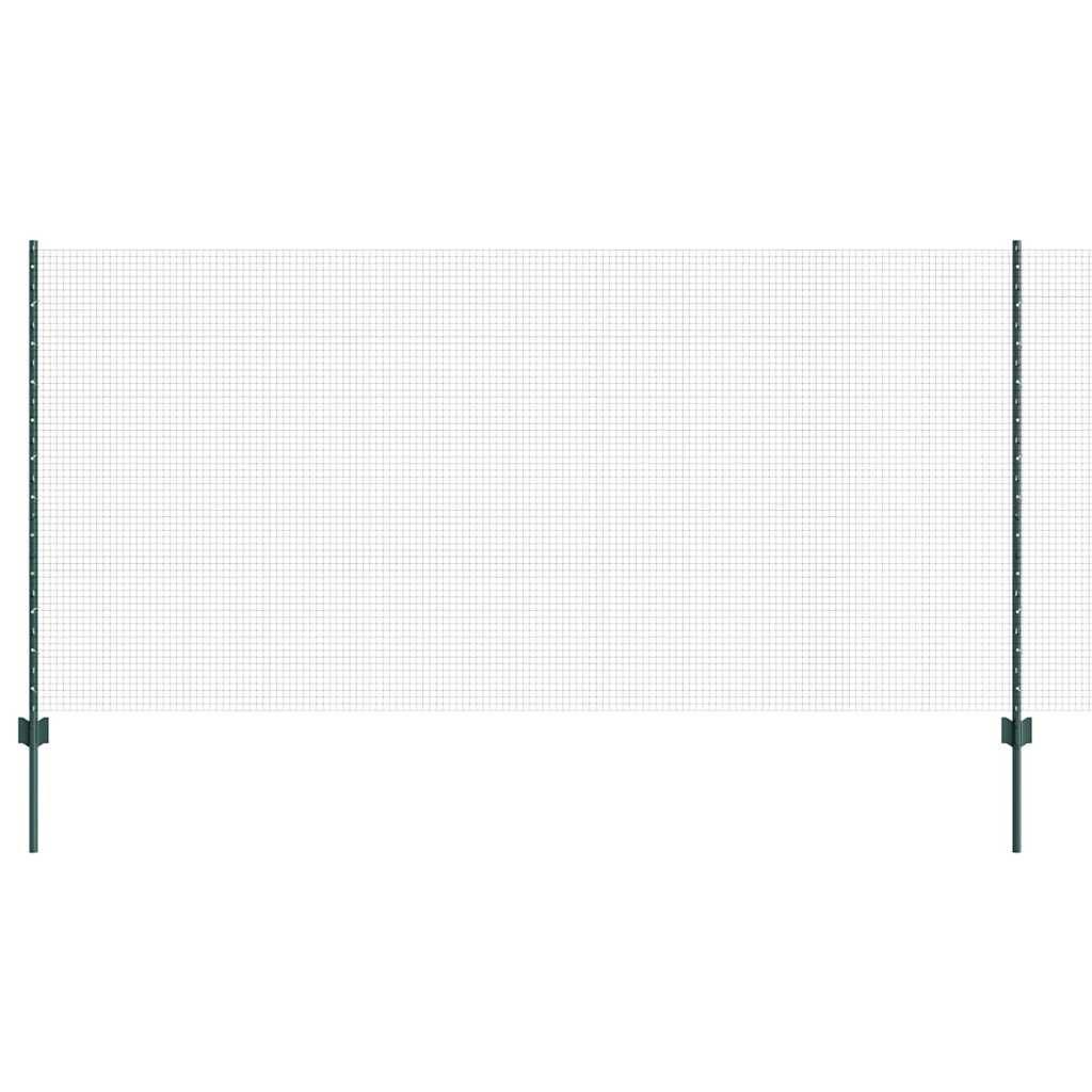 vidaXL Συρματόπλεγμα με Στυλίς 50 x 1,2 m PVC-Επικαλυμμένο Ατσάλι