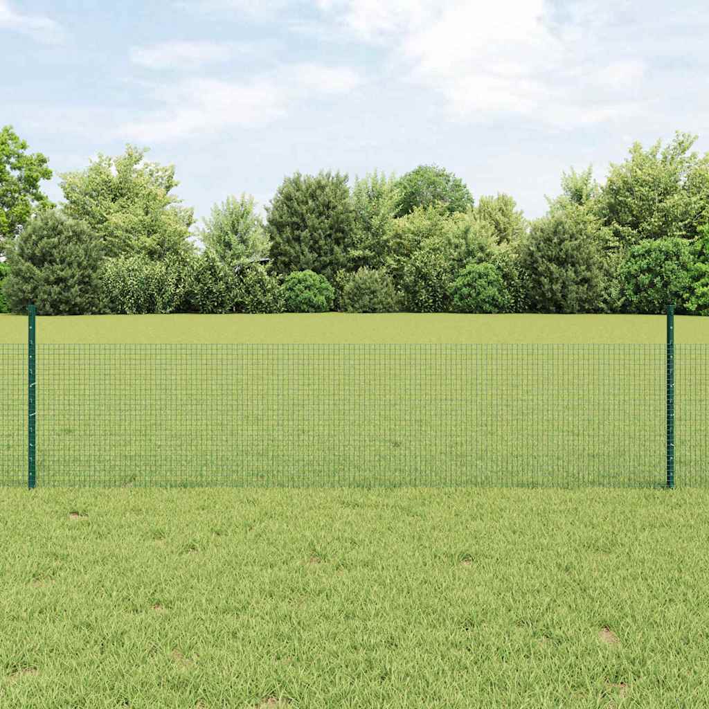 vidaXL Συρματόπλεγμα με Στυλίς 100 x 0,5 μ PVC-Επικαλυμμένο Ατσάλι