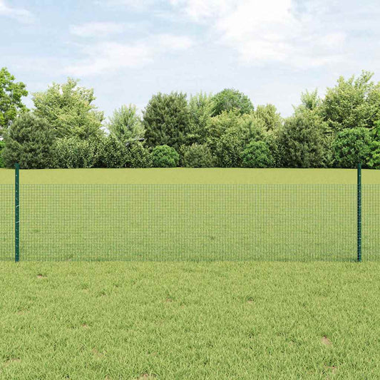 vidaXL Συρματόπλεγμα με Στυλίς 100 x 0,5 μ PVC-Επικαλυμμένο Ατσάλι