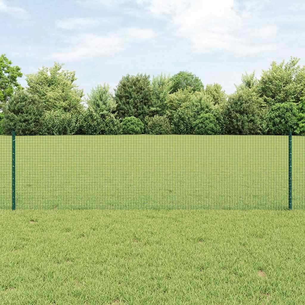 vidaXL Συρματόπλεγμα με Στυλίς 100 x 0,6 μ PVC-Επικαλυμμένο Ατσάλι