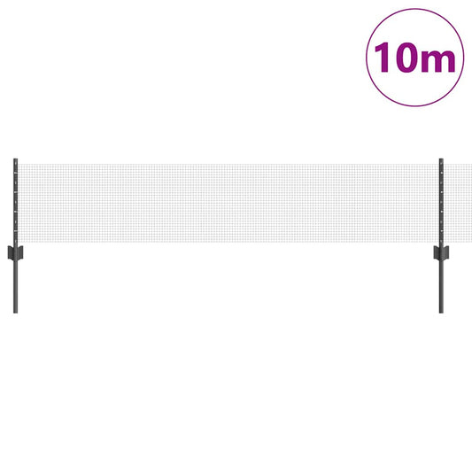 vidaXL Συρματόπλεγμα με Στυλίς 10 x 0,4 m PVC-Επικαλυμμένο Ατσάλι Γκρι