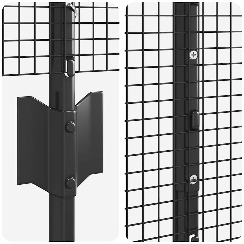 vidaXL Συρματόπλεγμα με Στυλίς 25 x 1,2 μ PVC-Επικαλυμμένο Ατσάλι Γκρι