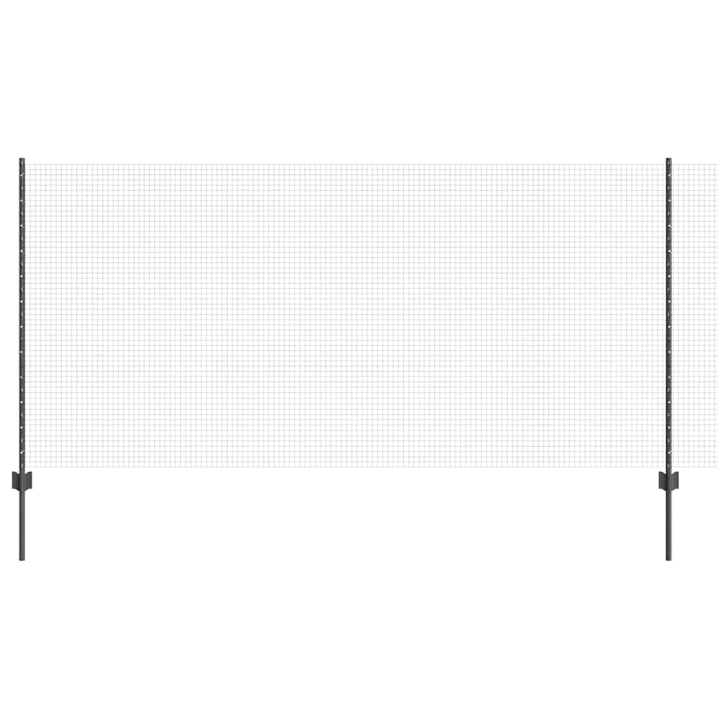 vidaXL Συρματόπλεγμα με Στυλίς 25 x 1,2 μ PVC-Επικαλυμμένο Ατσάλι Γκρι