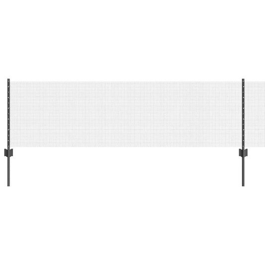 vidaXL Συγκολλημένος Φράχτης με 22 U Στυλό Γκρι 0.6x50 μ Ατσάλι