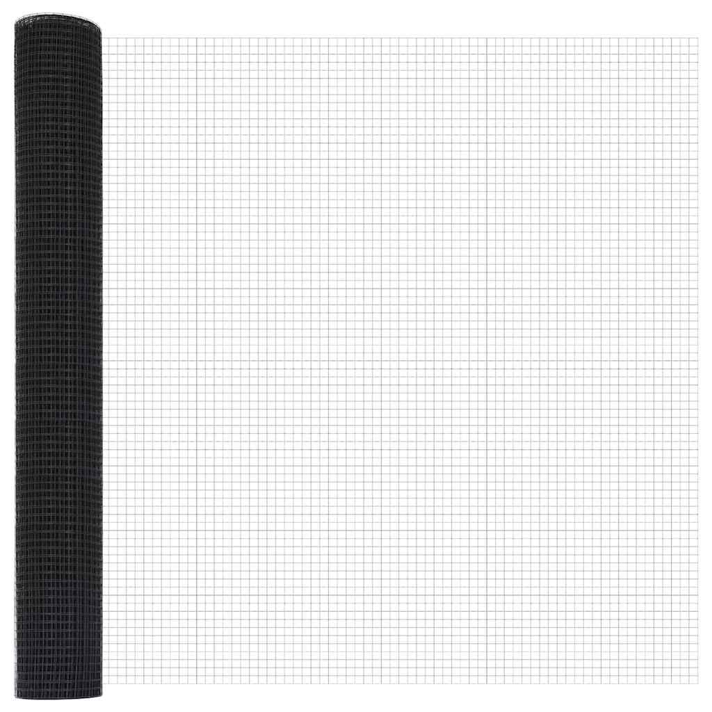 vidaXL Συρμάτινος φράκτης με 44 U Στήλες Γκρι 1.4x50 μ Μέταλλο