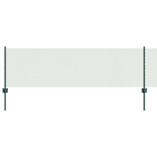 vidaXL Στήριγματα Φράκτη 5 τεμ U-Channel Πράσινα 100 cm Χάλυβας