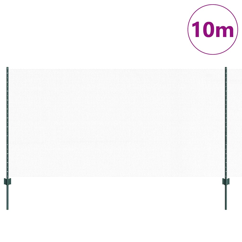vidaXL Εξαγωνική Φράχτη με Στύλο 10 x 1,2 μ PVC-Επικαλυμμένο Ατσάλι
