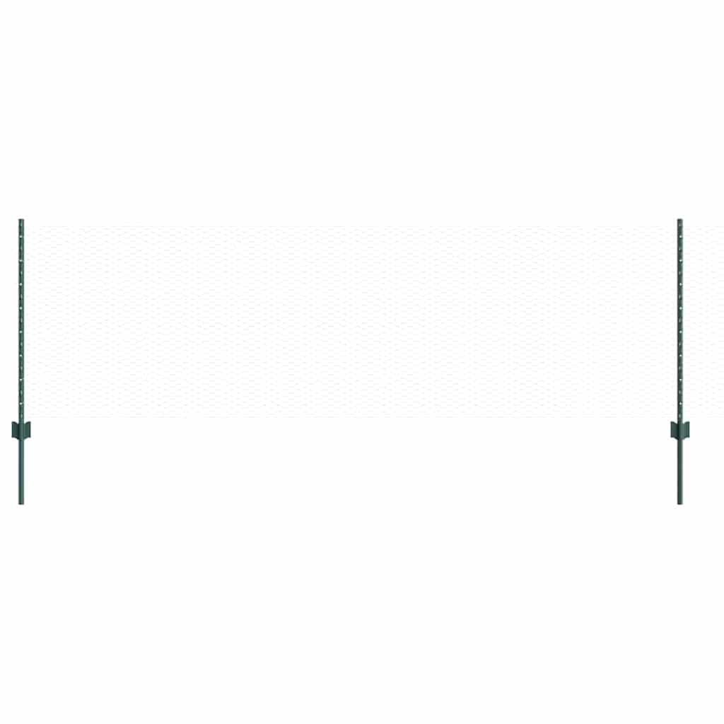 vidaXL Εξαγωνική Φράχτη με Στύλο 25 x 0,8 m PVC-Επικαλυμμένο Ατσάλι