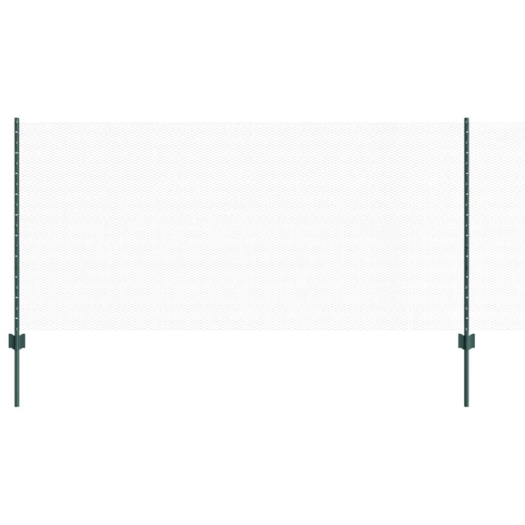 vidaXL Εξαγωνική Φράχτη με Στύλο 50 x 1 m PVC-Επικαλυμμένο Ατσάλι
