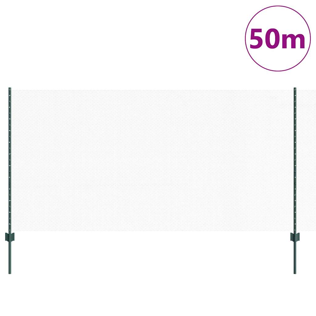 vidaXL Εξαγωνική Φράχτη με Στύλο 50 x 1,2 m PVC-Επικαλυμμένο Ατσάλι