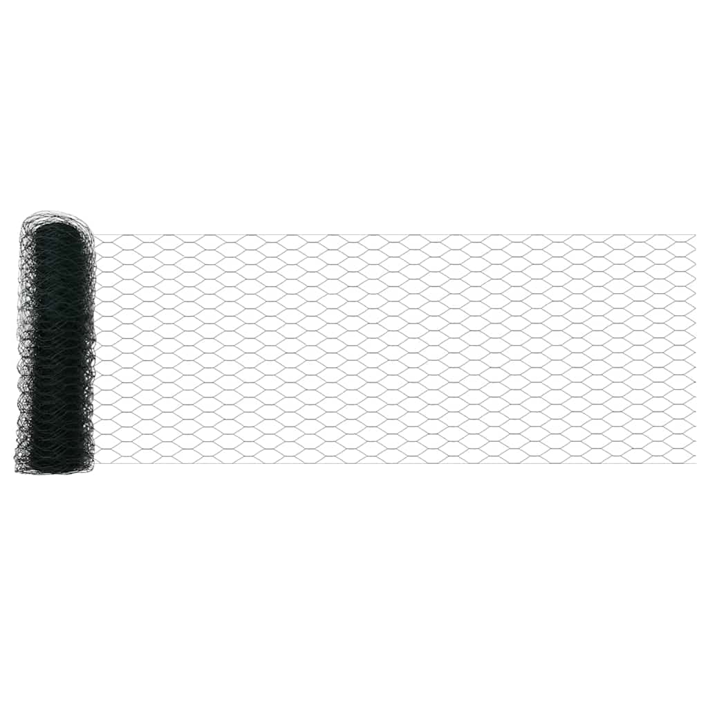 vidaXL Εξαγωνική Φράχτη με Στύλο 100 x 0,5 μ PVC-Επικαλυμμένο Ατσάλι