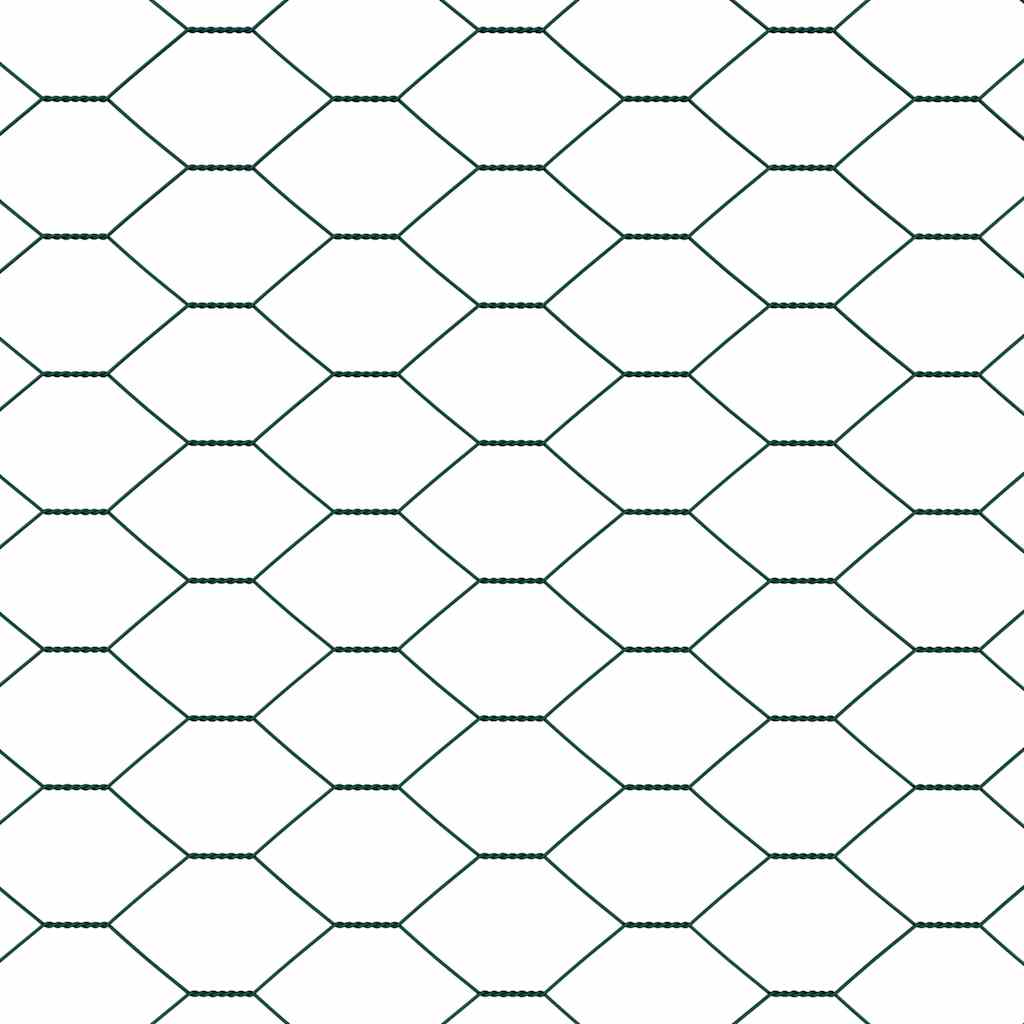vidaXL Εξαγωνική Φράχτη με Στύλο 100 x 0,5 μ PVC-Επικαλυμμένο Ατσάλι