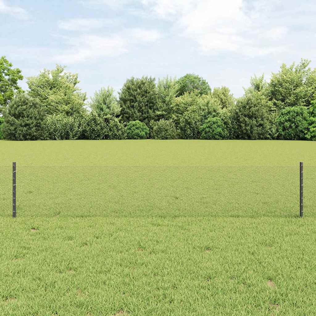 vidaXL Εξαγωνική Φράχτη με Στύλο 10 x 0,4 m PVC-Επικαλυμμένο Ατσάλι