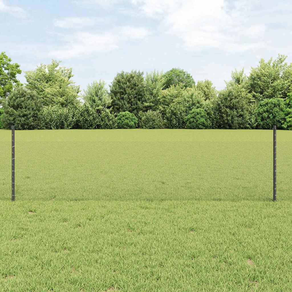 vidaXL Εξαγωνική Φράχτη με Στύλο 50 x 0,5 μ PVC-Επικαλυμμένο Ατσάλι