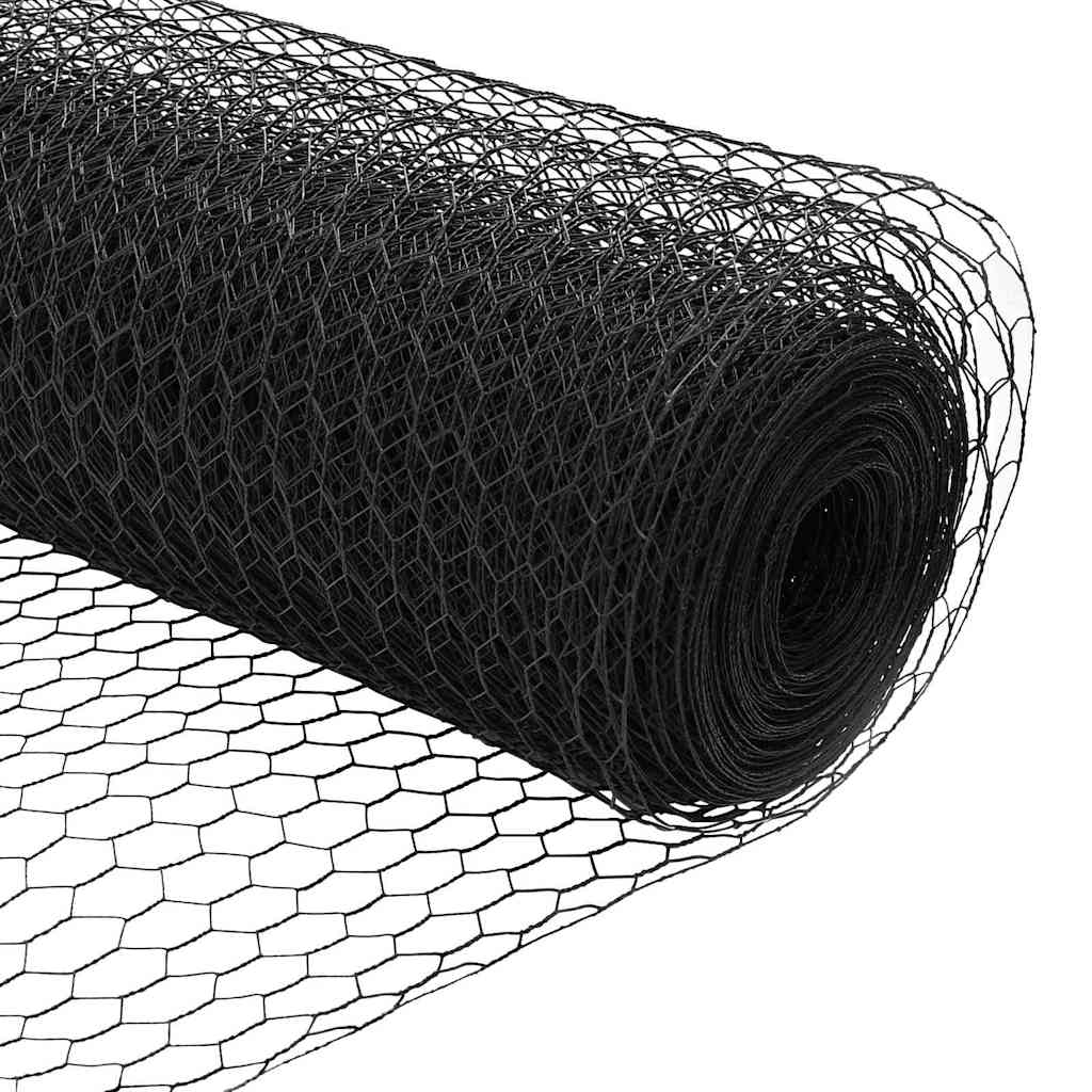 vidaXL Εξαγωνική Φράχτη με Στύλο 50 x 0,5 μ PVC-Επικαλυμμένο Ατσάλι