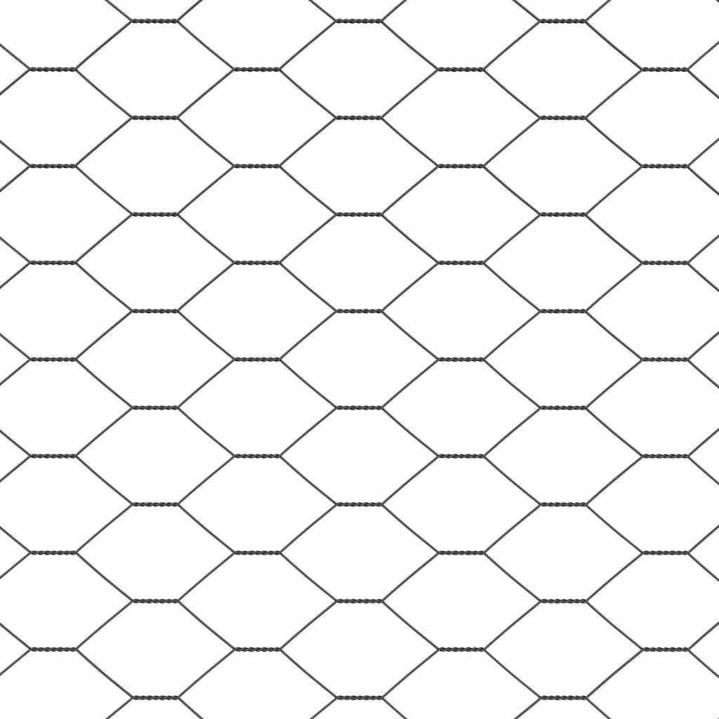 vidaXL Εξαγωνική Φράχτη με Στύλο 50 x 0,6 μ PVC-Επικαλυμμένο Ατσάλι