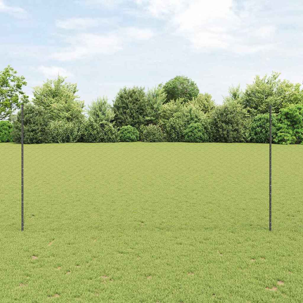 vidaXL Εξαγωνική Φράχτη με Στύλο 50 x 1,5 m PVC-Επικαλυμμένο Ατσάλι