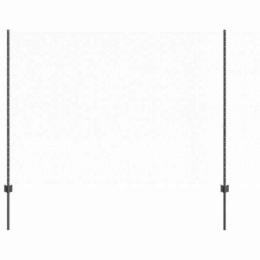 vidaXL Εξαγωνική Φράχτη με Στύλο 50 x 1,6 m PVC-Επικαλυμμένο Ατσάλι