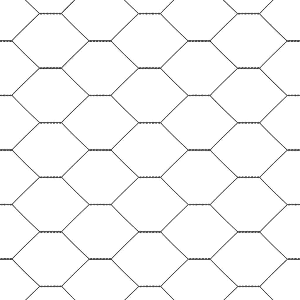 vidaXL Εξαγωνική Φράχτη με Στύλο 100 x 0,5 μ PVC-Επικαλυμμένο Ατσάλι
