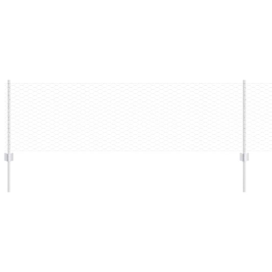 vidaXL Φράχτης με Στήλες. Ασημί 0.6 x 10 μ Ατσάλι