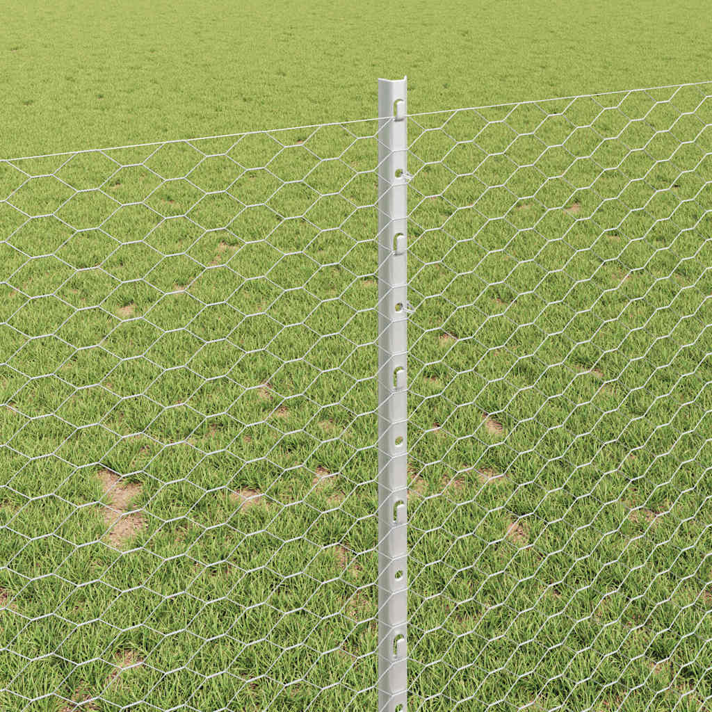 vidaXL Στήλες Φράχτη 10 τεμ U-Channel 100 εκ Γαλβανισμένο Ατσάλι