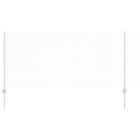 vidaXL Τείχος και Πόστ Ασημί 1 x 10 m Ατσάλι