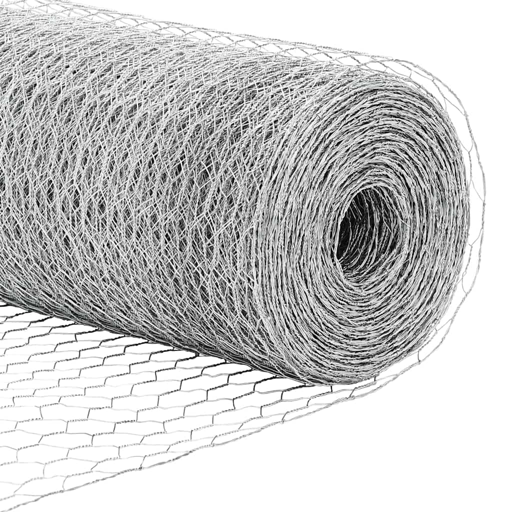 vidaXL Εξαγωνική Φράχτη με Στύλο 10 x 1,2 μ Γαλβανισμένος Χάλυβας