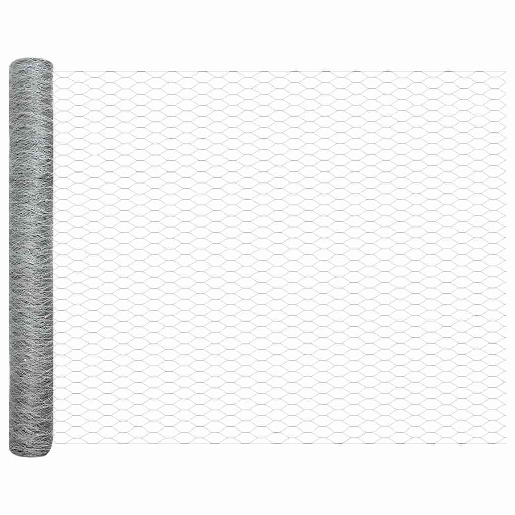 vidaXL Εξαγωνική Φράχτη με Στύλο 10 x 1,2 μ Γαλβανισμένος Χάλυβας