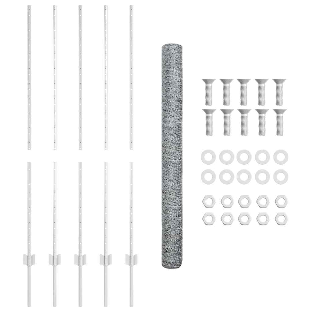 Φράχτες vidaXL 10 τεμ U-Channel 140 εκ Γαλβανισμένος Χάλυβας