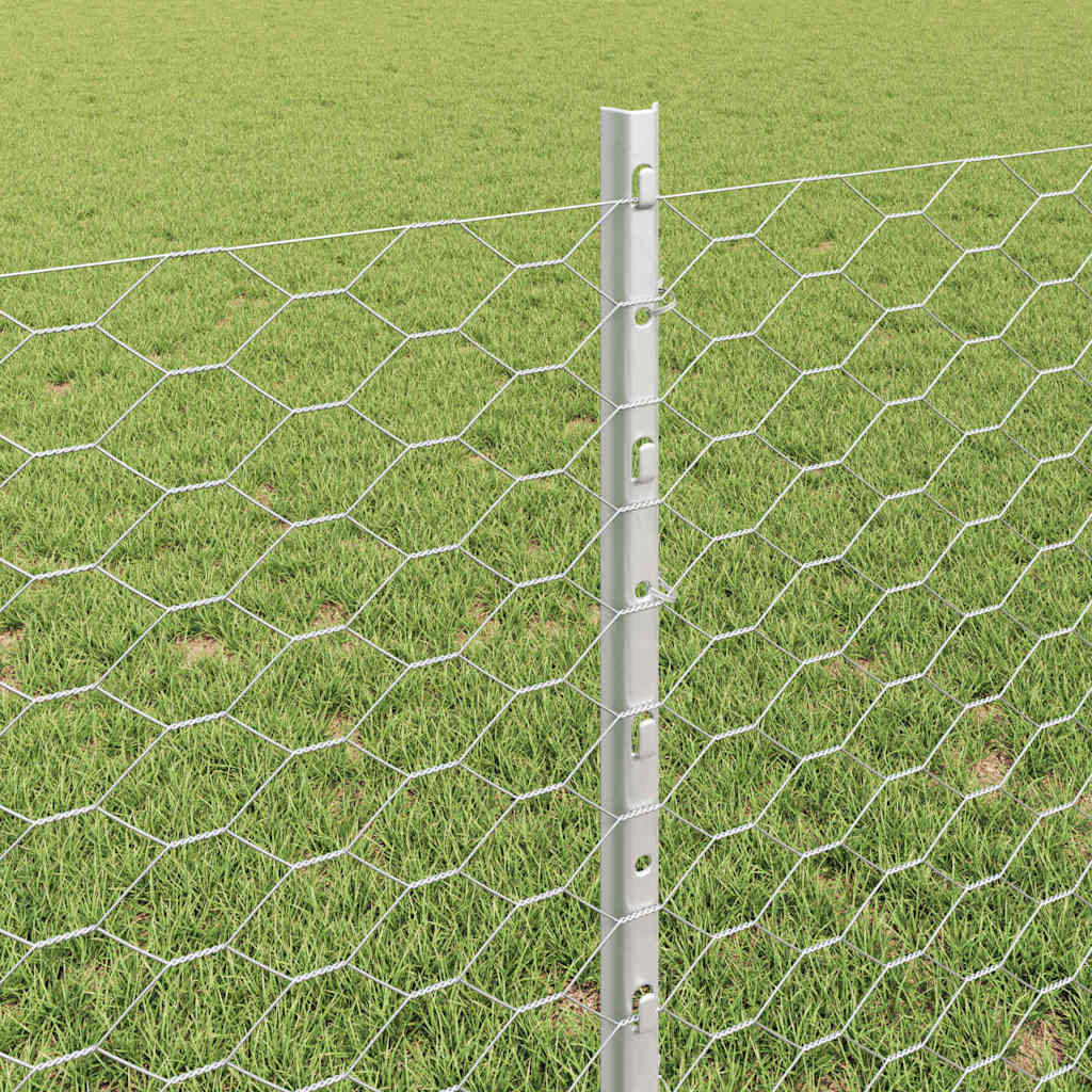 vidaXL Σιλικότσακος 11 τμχ U-Channel 80 εκ Γαλβανισμένο Ατσάλι