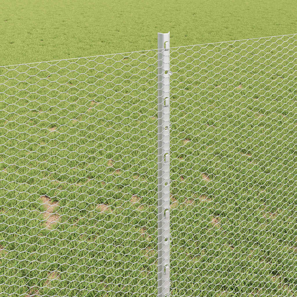 vidaXL Στυλοί Φράχτη 22 τεμ U-Channel 100 εκ Γαλβανισμένος Χάλυβας