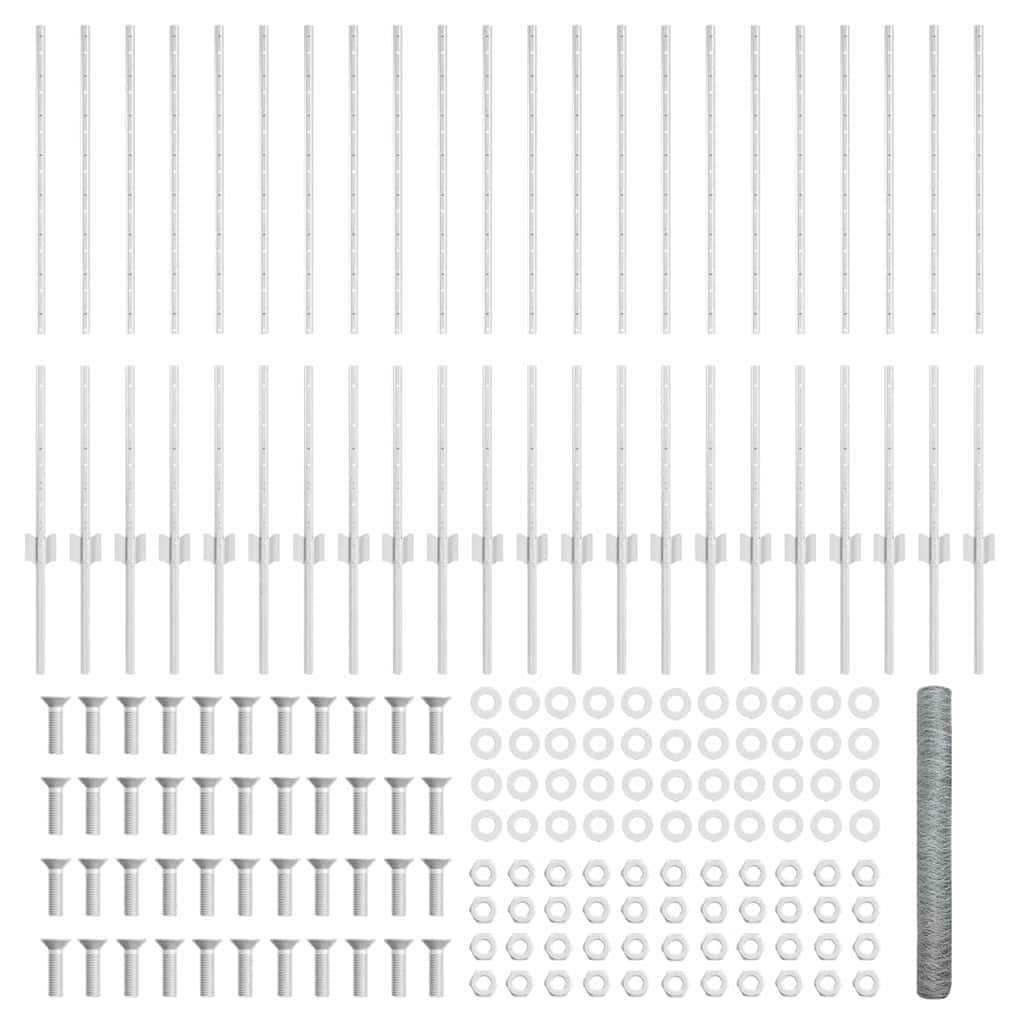 vidaXL Φράκτες Posts 10 τεμ U-Channel 140 εκ Γαλβανισμένο Ατσάλι