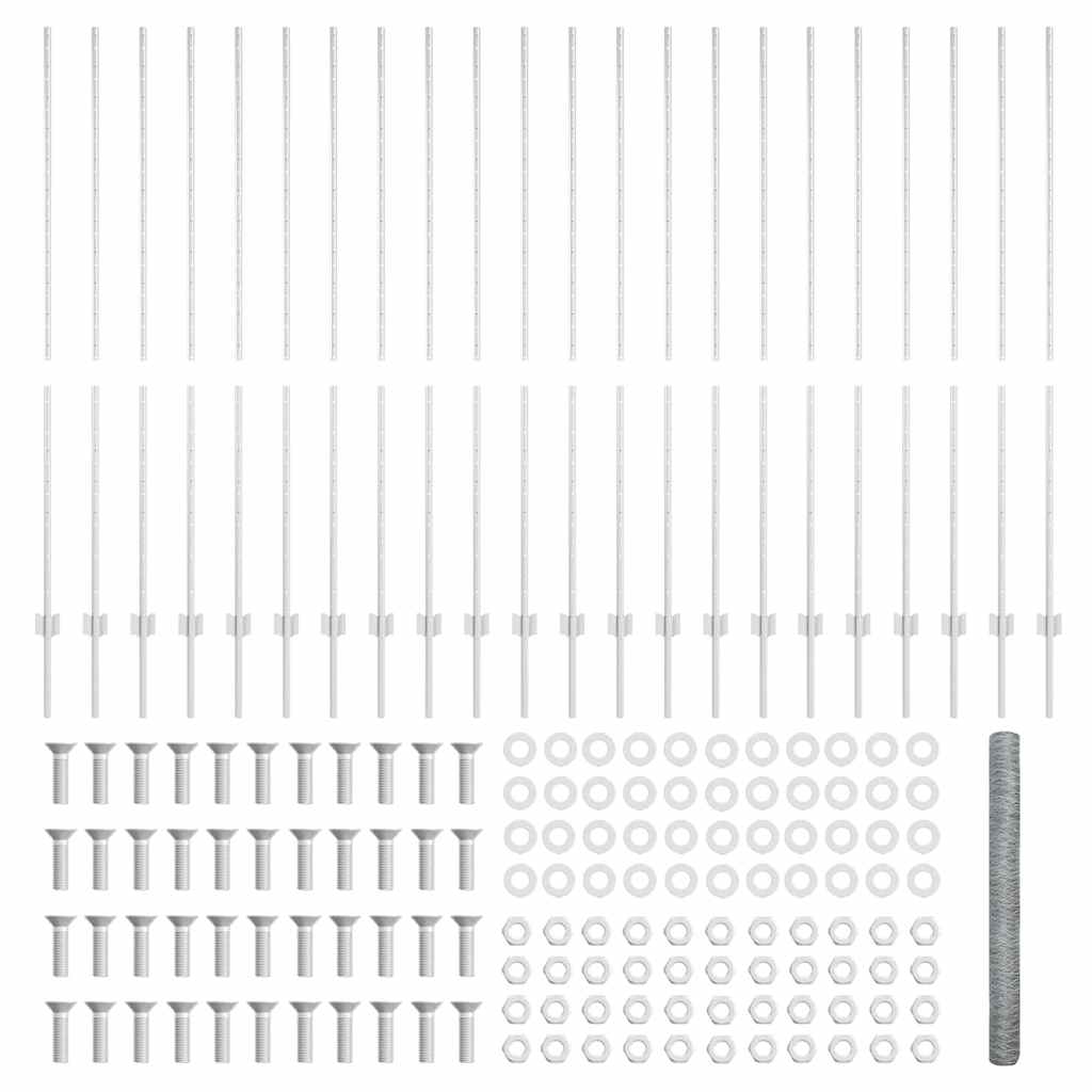 Πόρτες φράκτη vidaXL 22 τμχ U-Channel 150 εκ. γαλβανισμένου χάλυβα