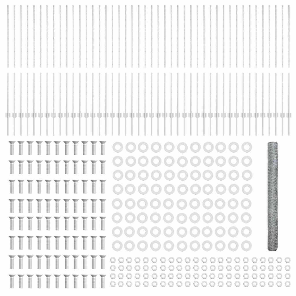 Φράχτες vidaXL 22 τεμ U-Channel 140 cm γαλβανισμένο ατσάλι