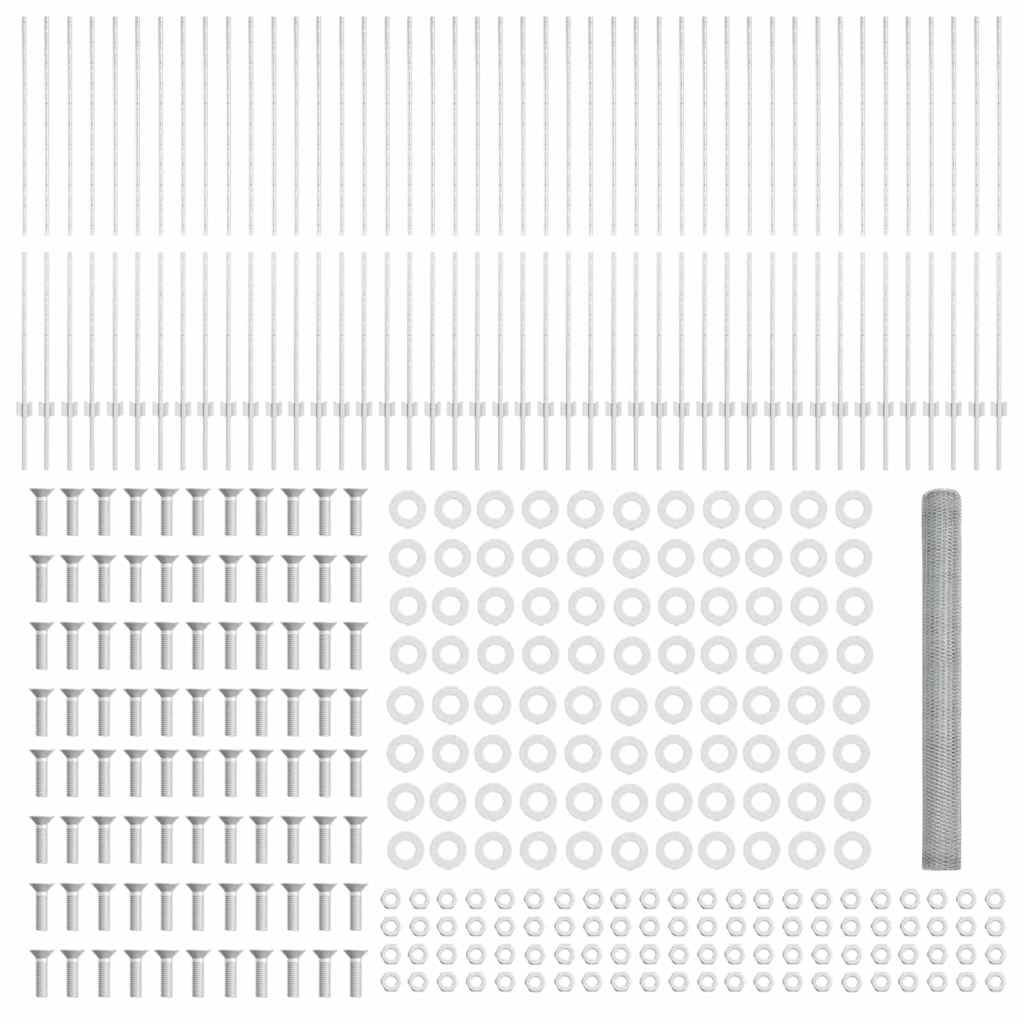 vidaXL Φράχτες 22 τμχ U-Channel 150 εκ. Γαλβανισμένο Ατσάλι